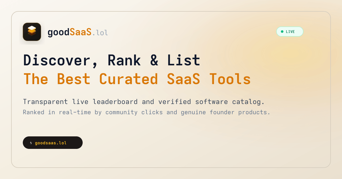 I made the goodSaaS listing site logo